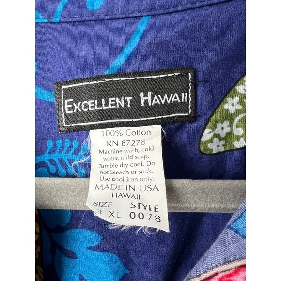 EXCELLENT HAWAII Woody Panel Wagon, Surf Boards Cotton Hawaiian Shirt Mens 3XL - Picture 5 of 8